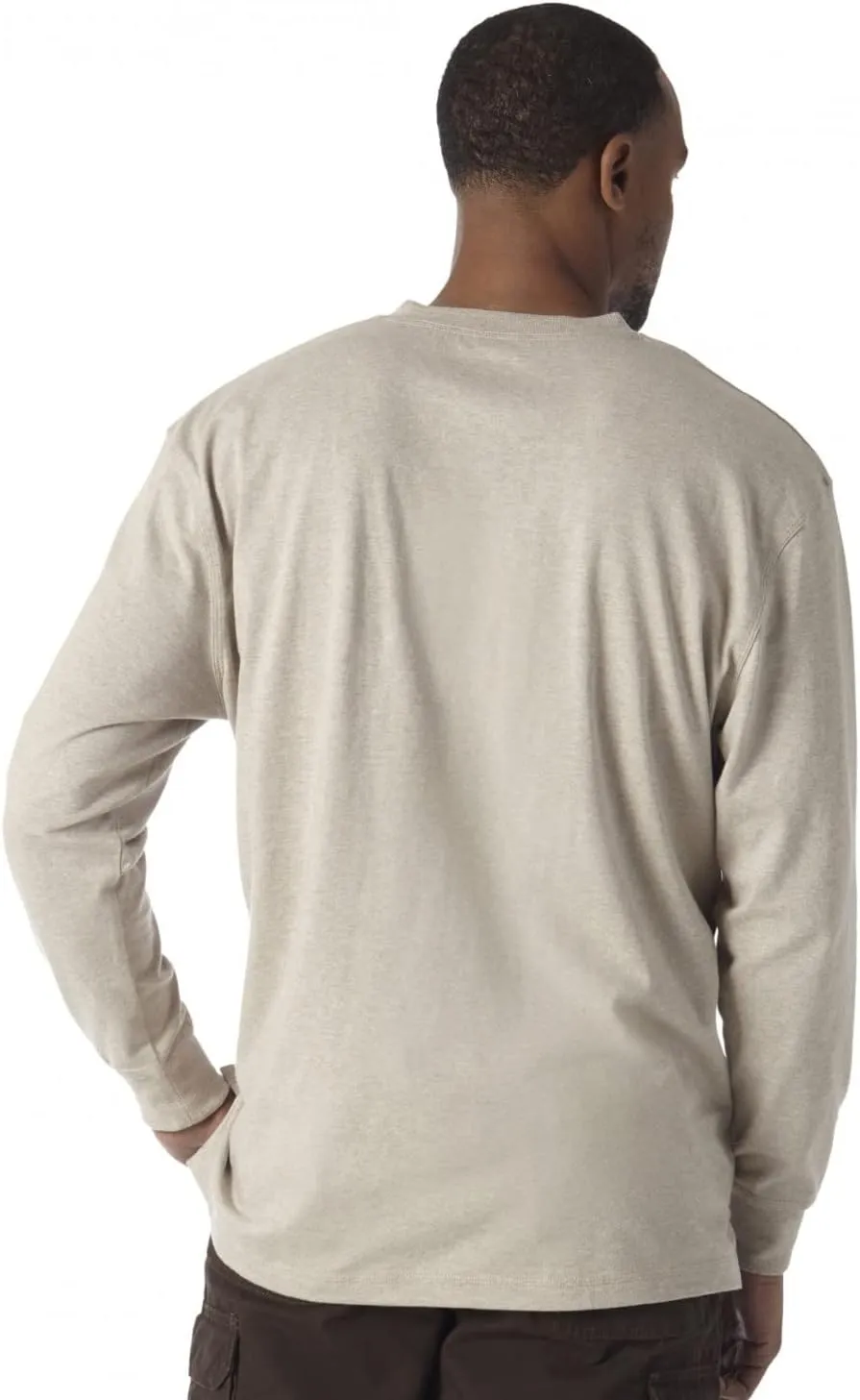 Wrangler Men's Long Sleeve Solid Henley Shirt