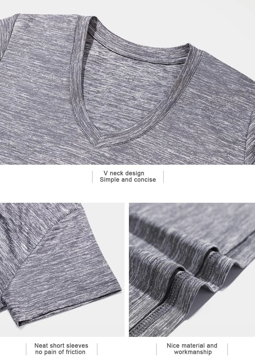 Xelky 3-4 Pack Women's Dry Fit Tshirt Short Sleeve Moisture Wicking Athletic Shirts Sport Activewear Tee V Neck Workout Top