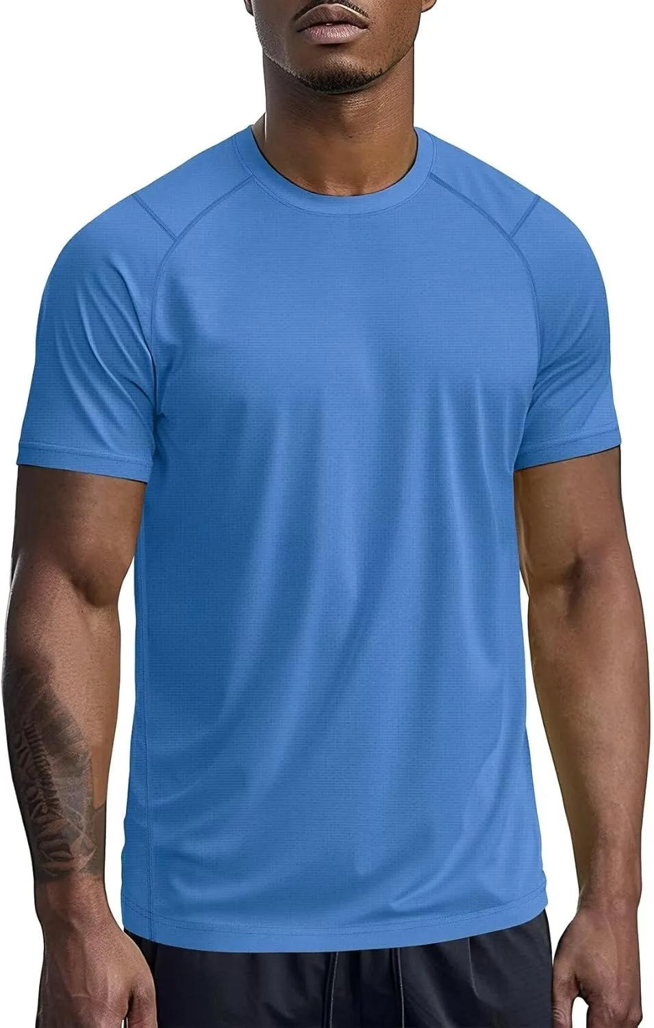 Zengjo Mens Athletic Shirts Short Sleeve Quick Dry Gym Workout Running Exercise T-Shirt Moisture Wikcing Sports Tee Top