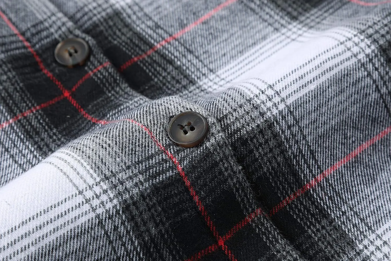 ZENTHACE Women's Thermal Fleece Lined Plaid Button Down Flannel Shirt Jacket