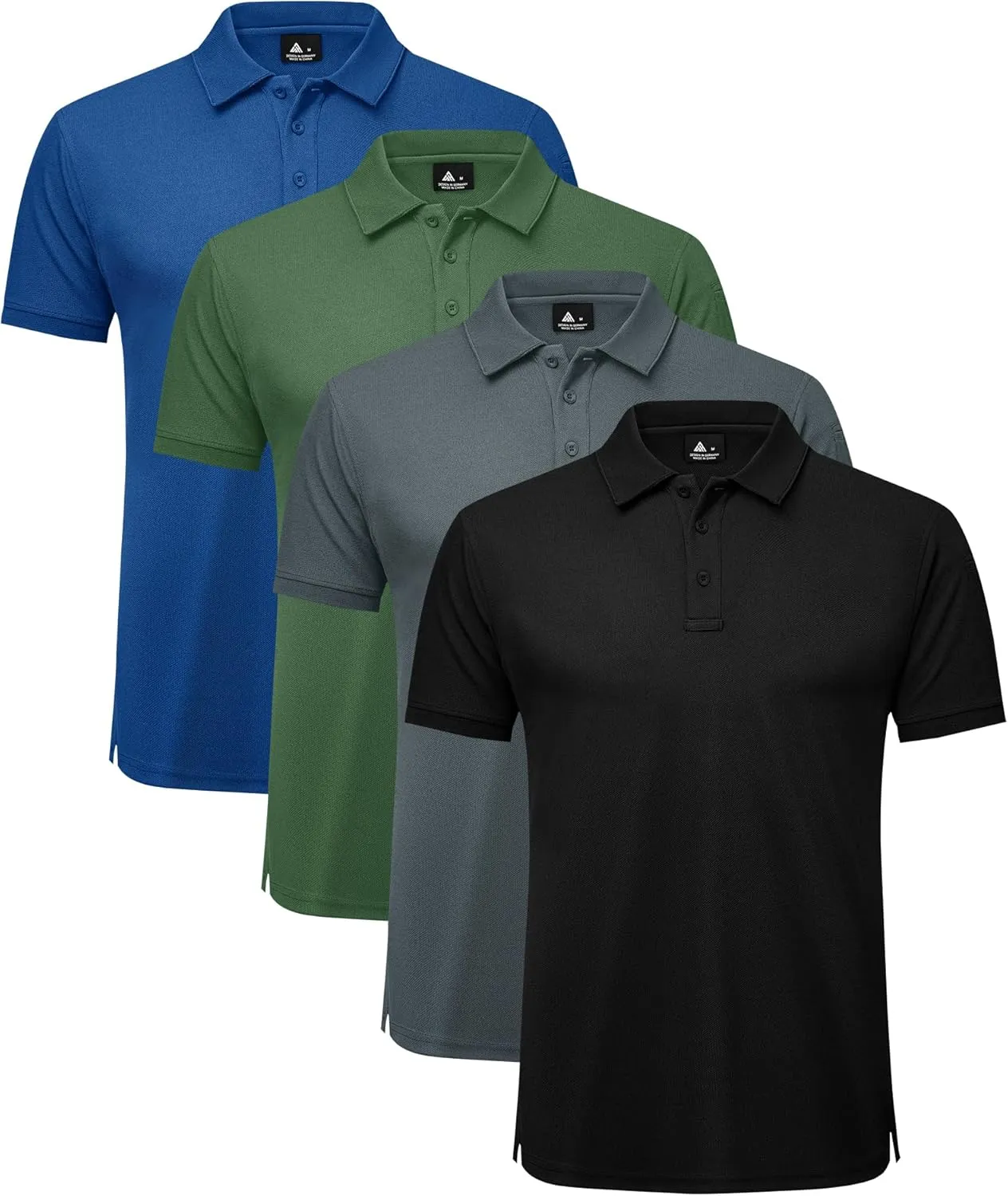 ZITY 4 Pack Men's Polo Shirt Short Sleeve Athletic Performance Tactical Shirts for Men Outdoor Sport Work T-Shirt